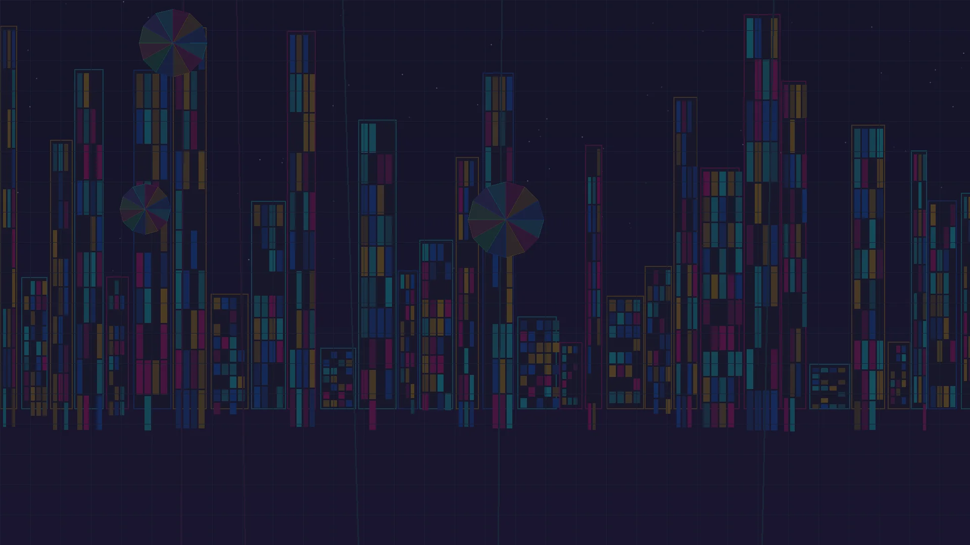 gg扑克 赛博朋克彩窗不夜城全景